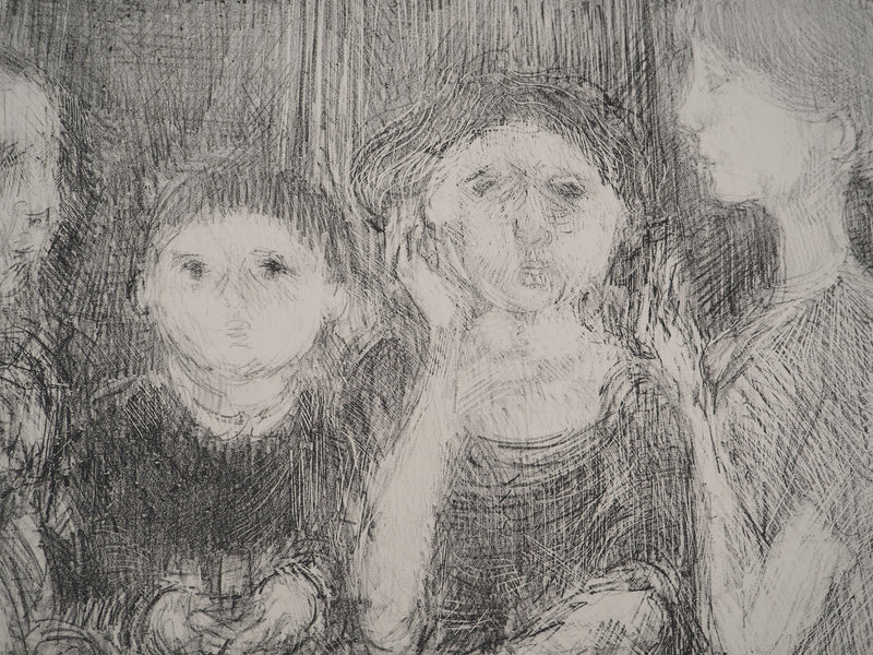 André COTTAVOZ : Jeux de cartes, Lithographie originale signée
