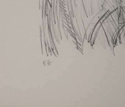 André COTTAVOZ : Jeux de cartes, Lithographie originale signée