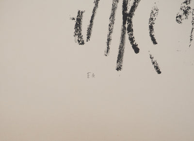AF André COTTAVOZ, Jubilant crowd, circa 1976, Original lithograph, signed