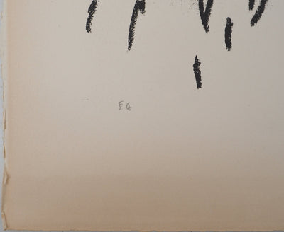 AF André COTTAVOZ, Jubilant crowd, circa 1976, Original lithograph, signed