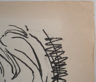 AF André COTTAVOZ, Jubilant crowd, circa 1976, Original lithograph, signed