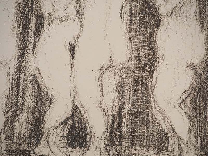 AF André COTTAVOZ, Jubilant crowd, circa 1976, Original lithograph, signed