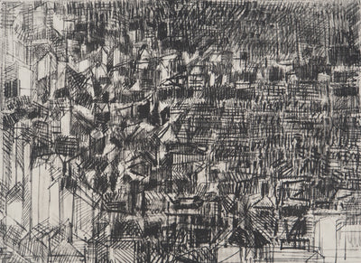 André COTTAVOZ : Vue sur les toits, Lithographie originale signée