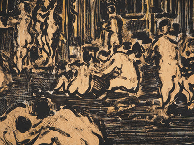 BT André COTTAVOZ: The hammam, Original Lithograph Signed and Numbered