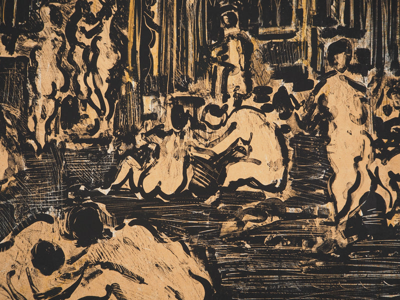 BT André COTTAVOZ: The hammam, Original Lithograph Signed and Numbered