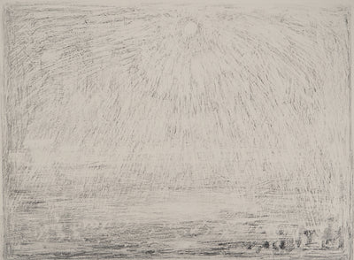 André COTTAVOZ : Coucher de soleil, Lithographie originale signée