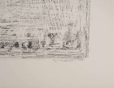 André COTTAVOZ : Coucher de soleil, Lithographie originale signée
