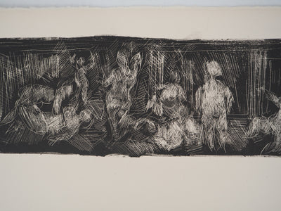 André COTTAVOZ : Scènes érotiques, Lithographie originale signée
