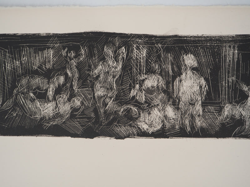André COTTAVOZ : Scènes érotiques, Lithographie originale signée