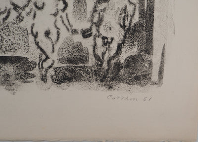 André COTTAVOZ : Scènes érotiques, Lithographie originale signée