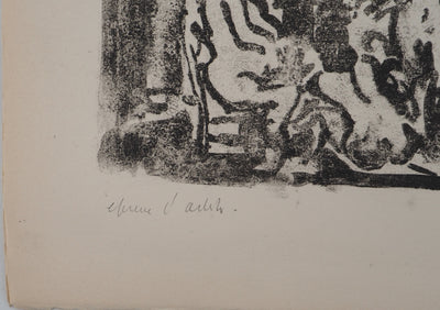 André COTTAVOZ : Scènes érotiques, Lithographie originale signée