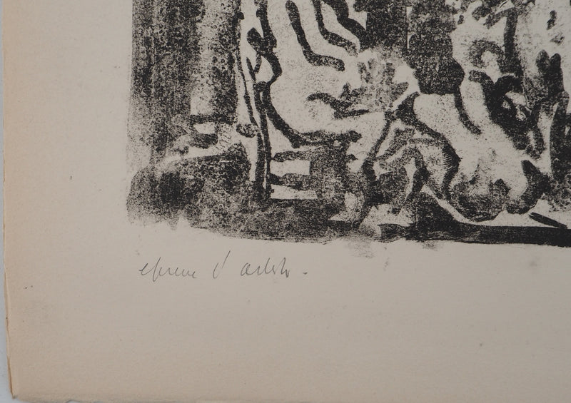 André COTTAVOZ : Scènes érotiques, Lithographie originale signée