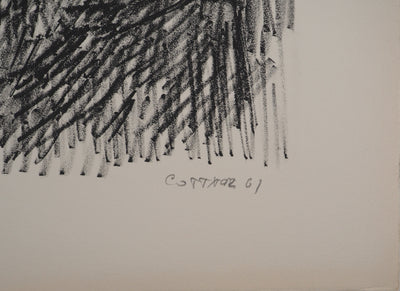 AF André COTTAVOZ, Jubilant crowd, circa 1976, Original lithograph, signed