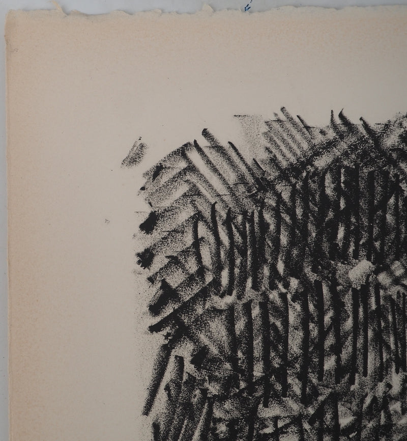AF André COTTAVOZ, Jubilant crowd, circa 1976, Original lithograph, signed