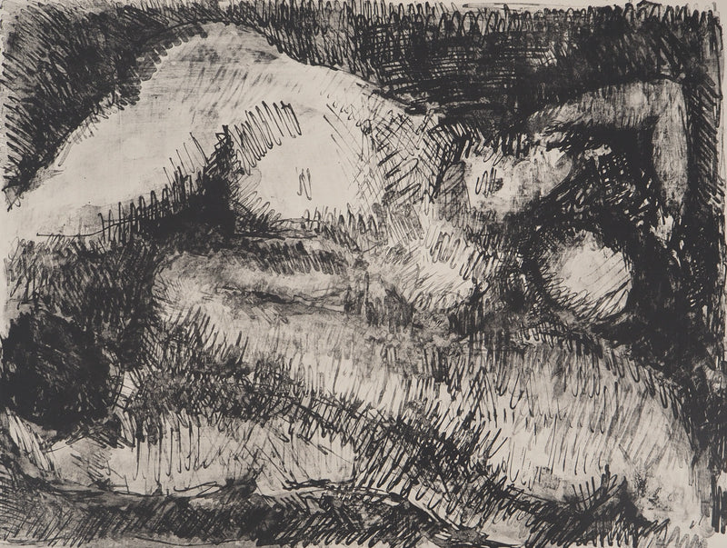 André COTTAVOZ : Les amants, Lithographie originale signée