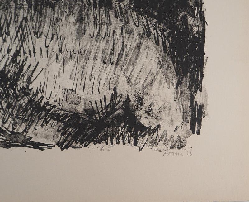 André COTTAVOZ : Les amants, Lithographie originale signée