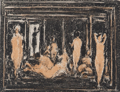 BT André COTTAVOZ: The hammam, Original Lithograph Signed and Numbered