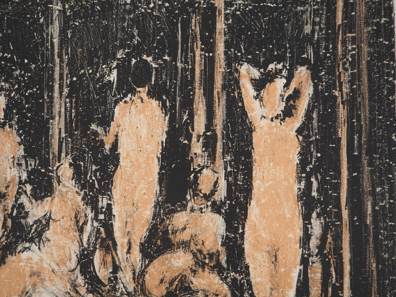 BT André COTTAVOZ: The hammam, Original Lithograph Signed and Numbered