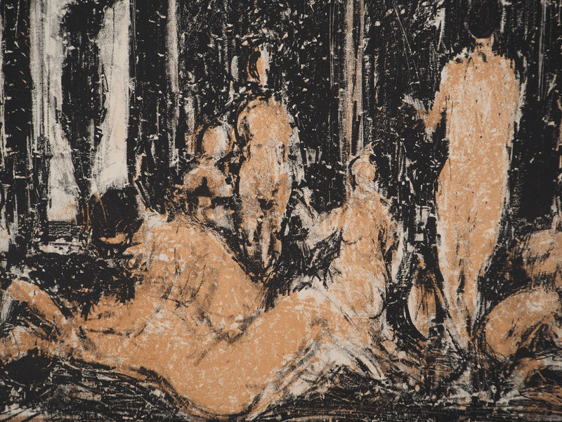 BT André COTTAVOZ: The hammam, Original Lithograph Signed and Numbered
