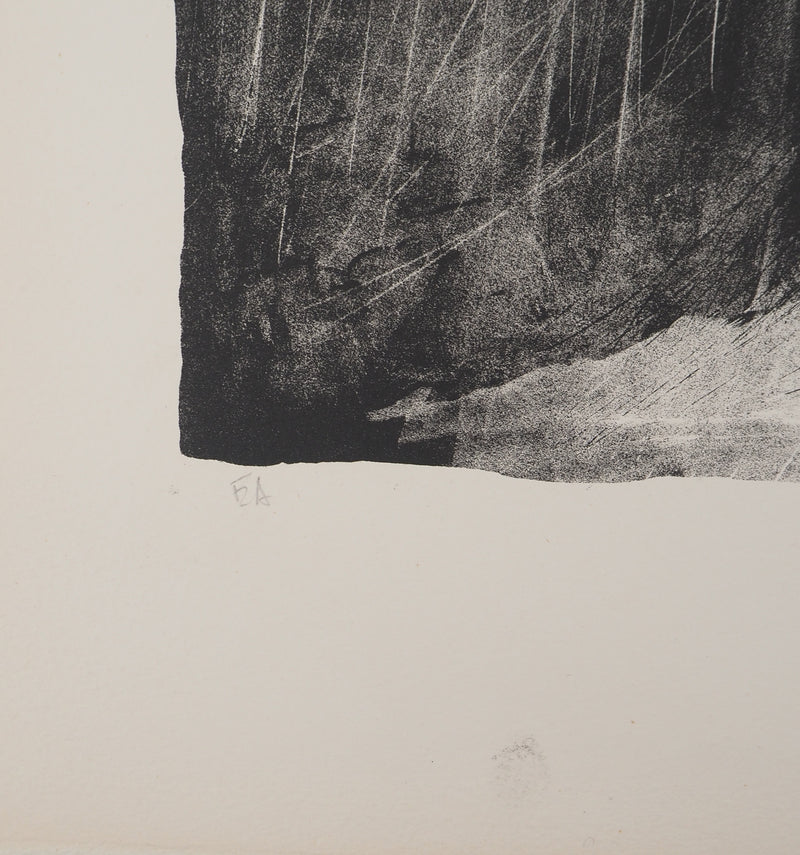 AF André COTTAVOZ, Jubilant crowd, circa 1976, Original lithograph, signed