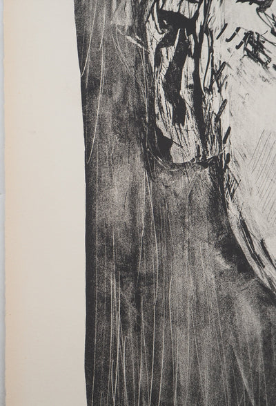 AF André COTTAVOZ, Jubilant crowd, circa 1976, Original lithograph, signed