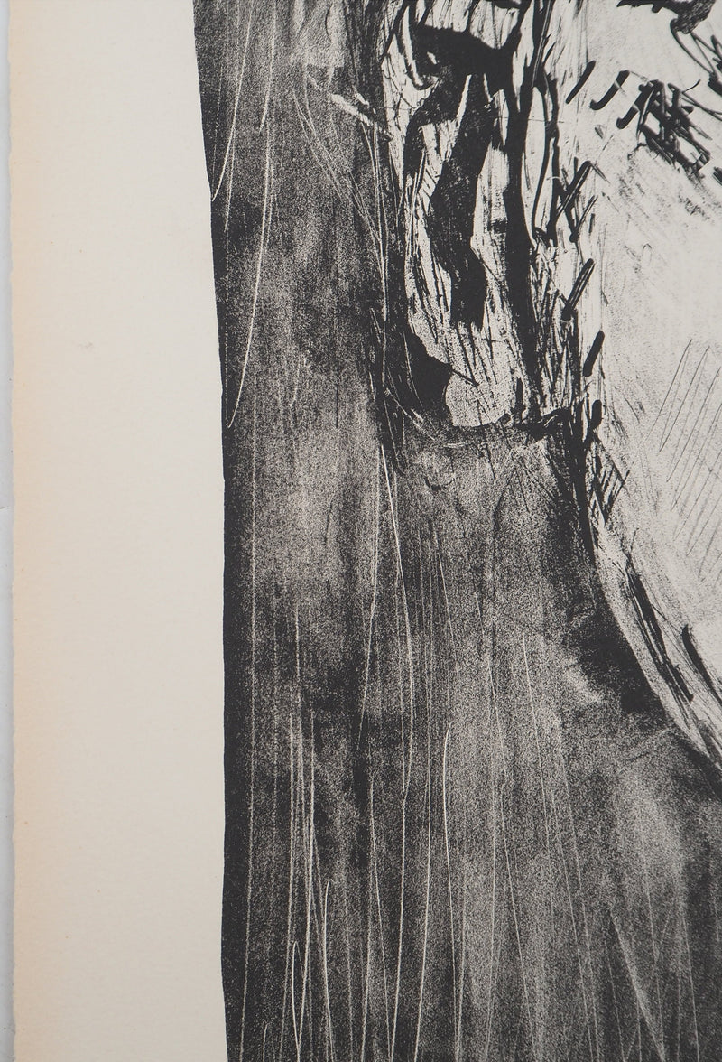AF André COTTAVOZ, Jubilant crowd, circa 1976, Original lithograph, signed