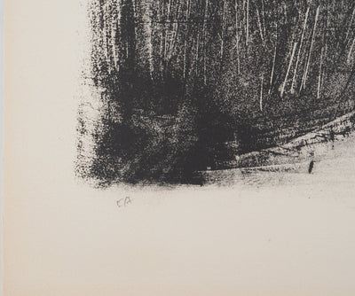 AF André COTTAVOZ, Jubilant crowd, circa 1976, Original lithograph, signed