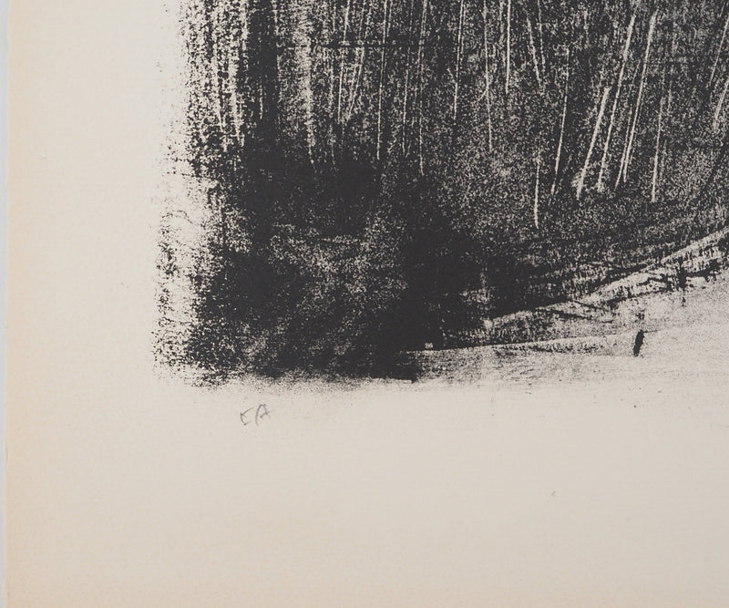 AF André COTTAVOZ, Jubilant crowd, circa 1976, Original lithograph, signed