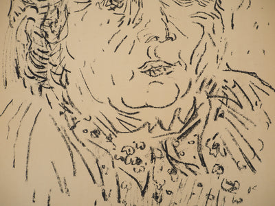 AF André COTTAVOZ, Jubilant crowd, circa 1976, Original lithograph, signed