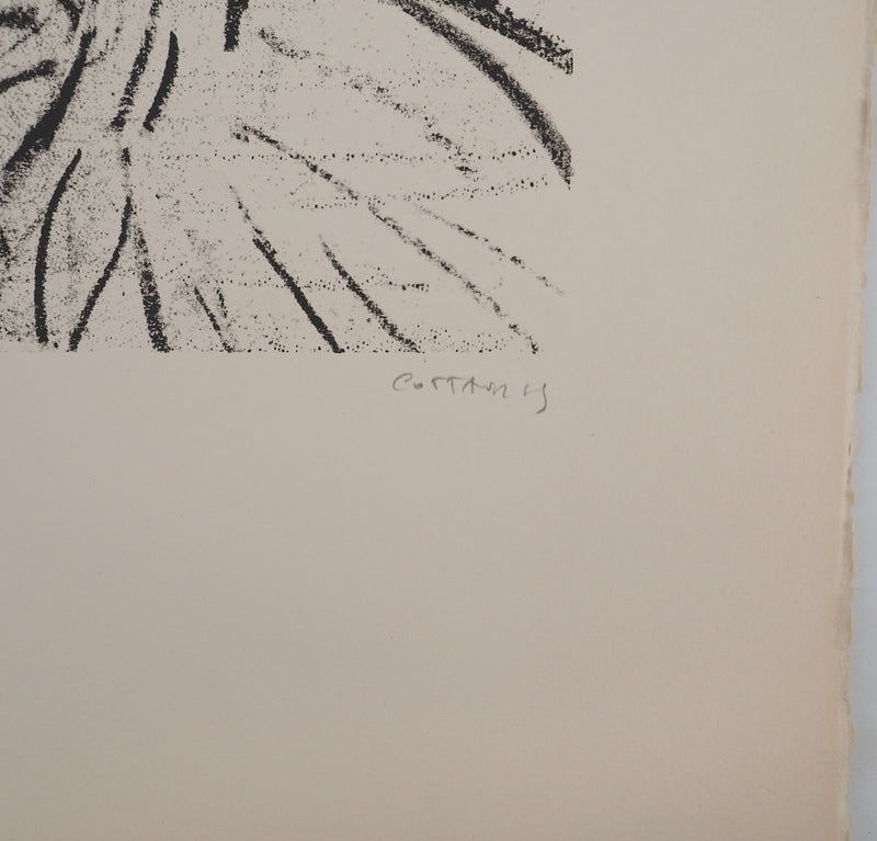 AF André COTTAVOZ, Jubilant crowd, circa 1976, Original lithograph, signed