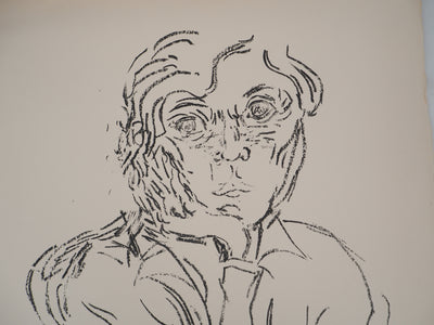 AF André COTTAVOZ, Jubilant crowd, circa 1976, Original lithograph, signed
