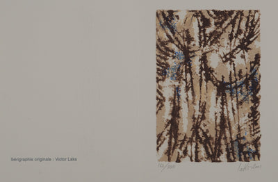 Victor LAKS : Forêt abstraite, Sérigraphie originale (photo de détail 2) - Crédit photo : Galerie Art.Paris