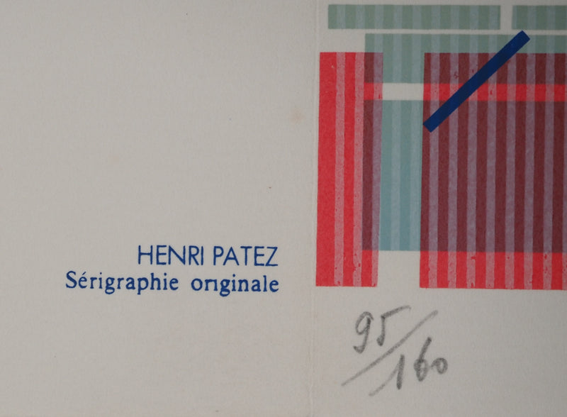 Henri PATEZ : Abstraction géométrique, Sérigraphie originale (photo de détail 4) - Crédit photo : Galerie Art.Paris