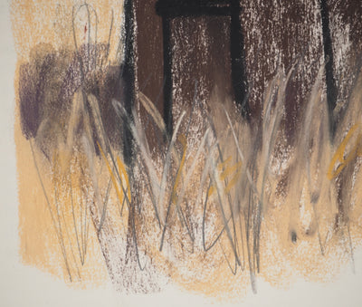 Georges LAPORTE : Le cabanon, Dessin original au pastel signé
