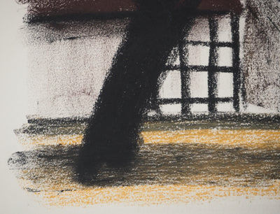 Georges LAPORTE : Sous l'arbre, Dessin original au pastel