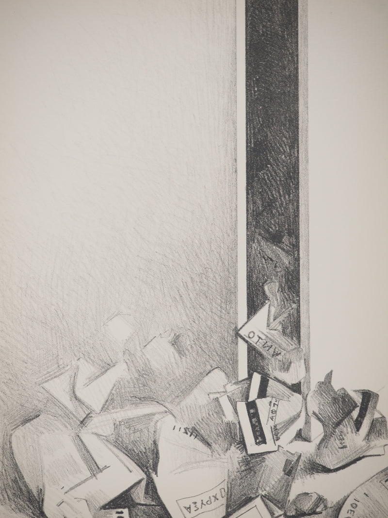 Costa TSOCLIS : À travers la fente, Lithographie originale signée