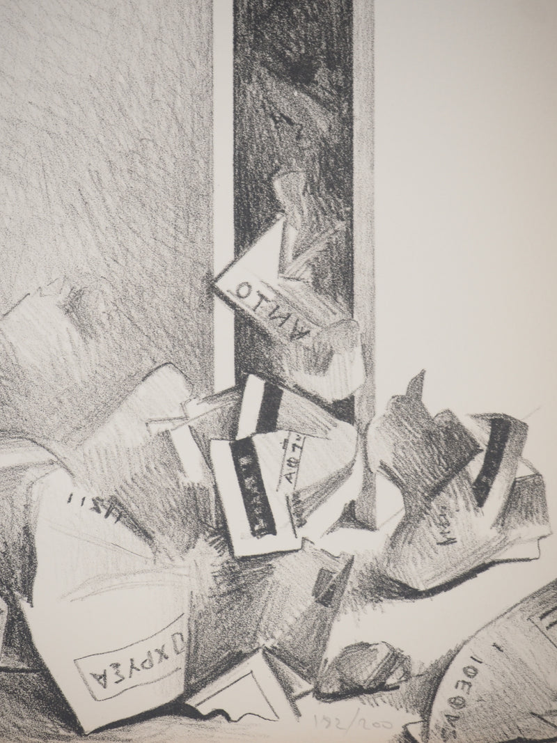 Costa TSOCLIS : À travers la fente, Lithographie originale signée