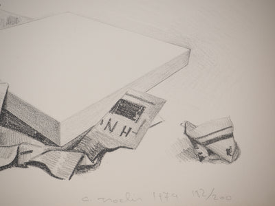 Costa TSOCLIS : Nature morte aux papiers, Lithographie originale signée