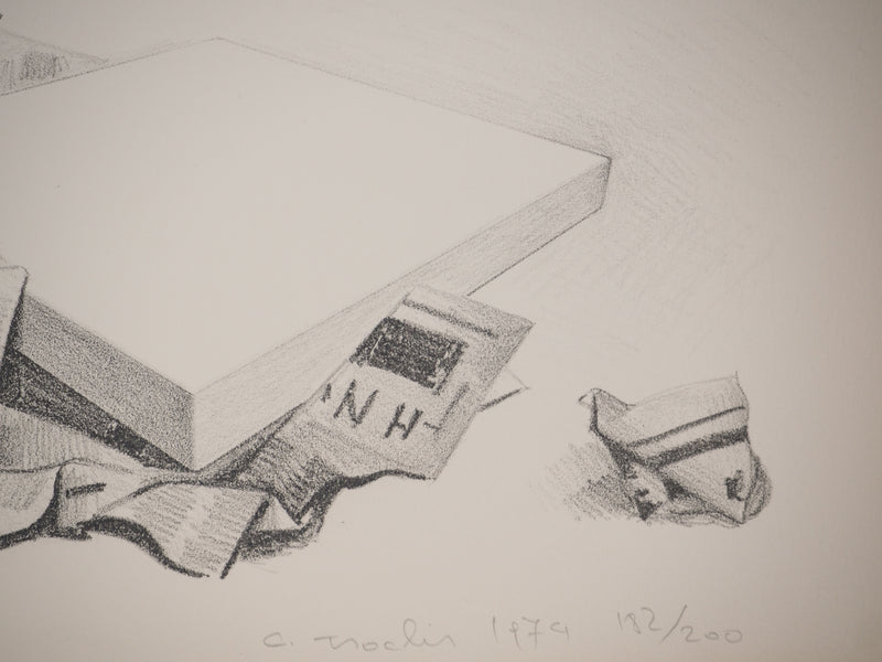 Costa TSOCLIS : Nature morte aux papiers, Lithographie originale signée