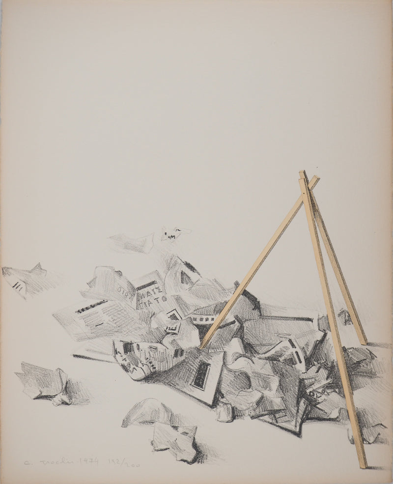 Costa TSOCLIS : Equilibre, Lithographie originale signée