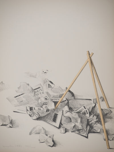 Costa TSOCLIS : Equilibre, Lithographie originale signée