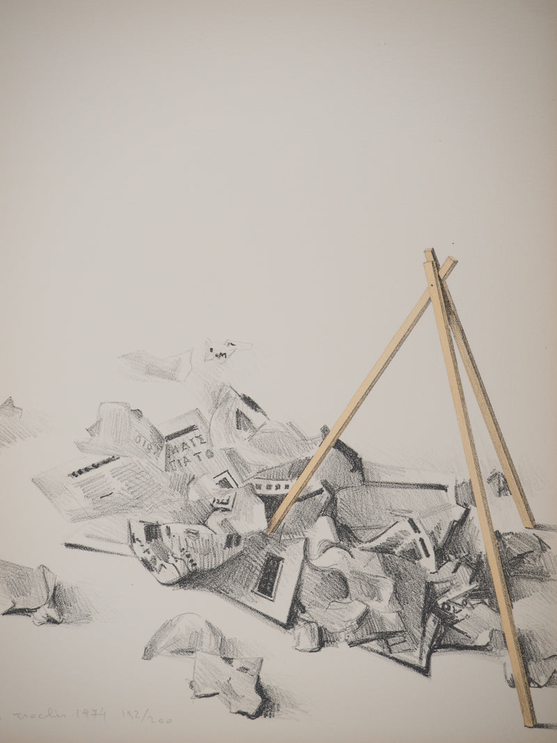 Costa TSOCLIS : Equilibre, Lithographie originale signée