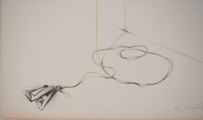 Costa TSOCLIS : Le fil, Lithographie originale signée