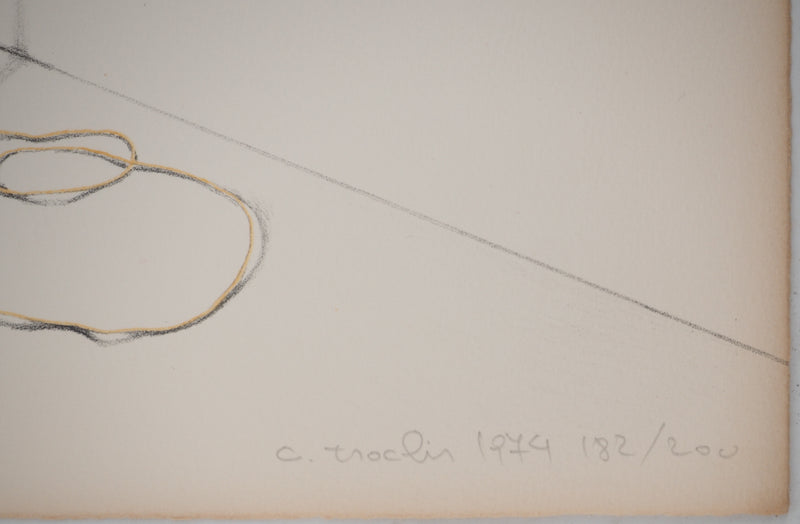 Costa TSOCLIS : Le fil, Lithographie originale signée