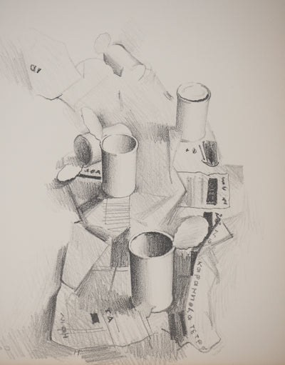 Costa TSOCLIS : Tas de canettes, Lithographie originale signée