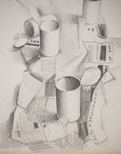 Costa TSOCLIS : Tas de canettes, Lithographie originale signée