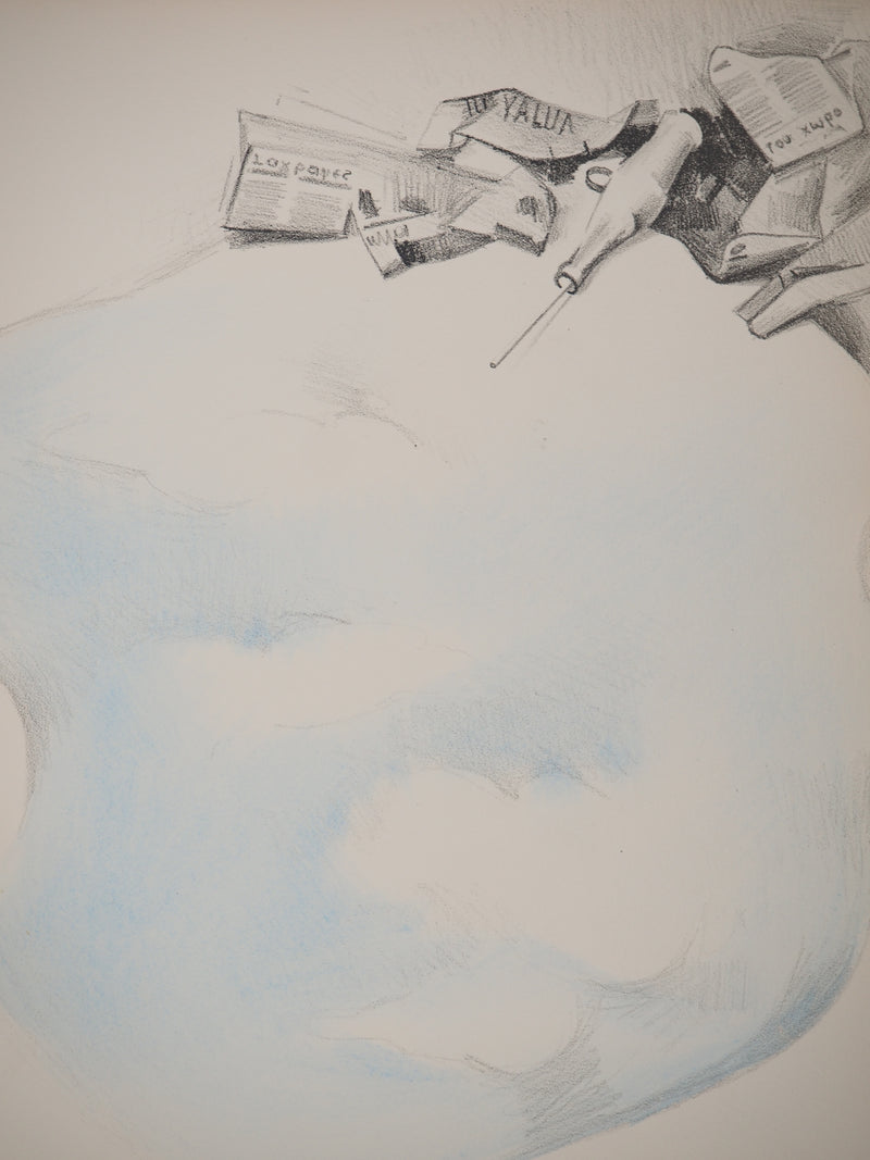 Costa TSOCLIS : Dans le ciel, Lithographie originale signée