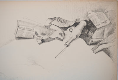 Costa TSOCLIS : Dans le ciel, Lithographie originale signée
