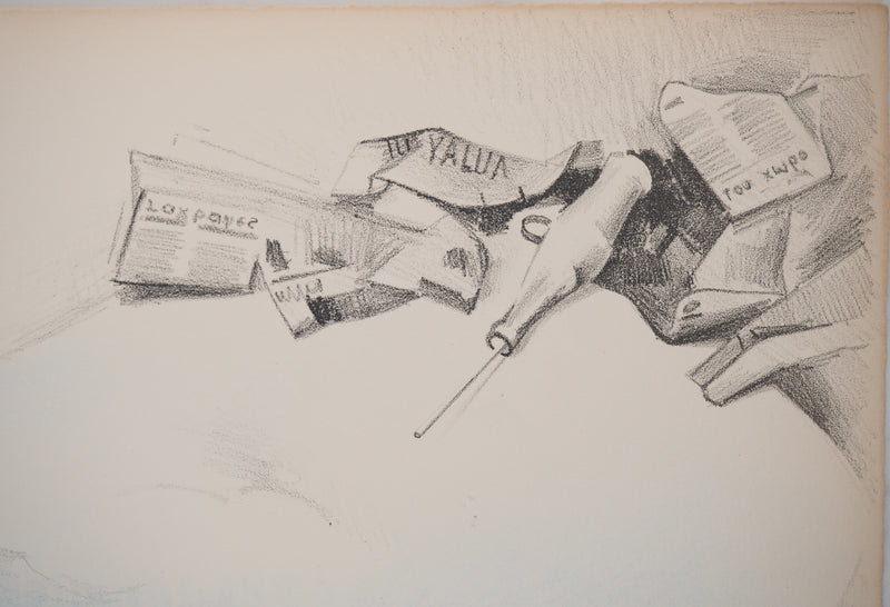 Costa TSOCLIS : Dans le ciel, Lithographie originale signée