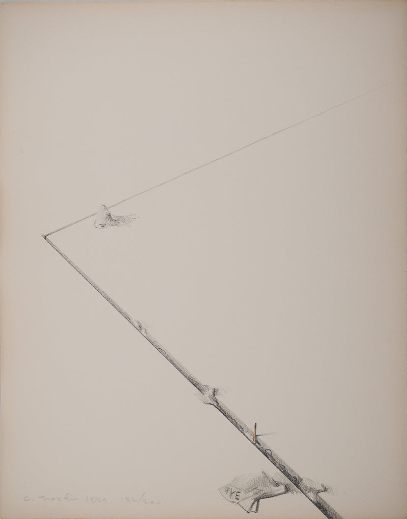Costa TSOCLIS : Sur la ligne, Lithographie originale signée